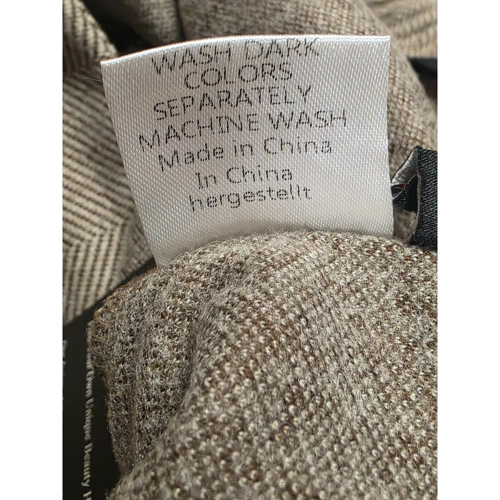 Kistore Womens Pants Size XL Beige Herringbone Wide Leg High Rise NWT - Picture 7 of 10